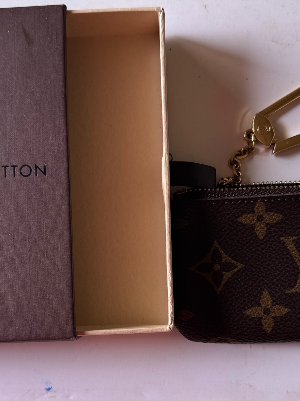 Louis Vuitton Monogram Canvas Key & Card Holder in Brown with Gold Hardware